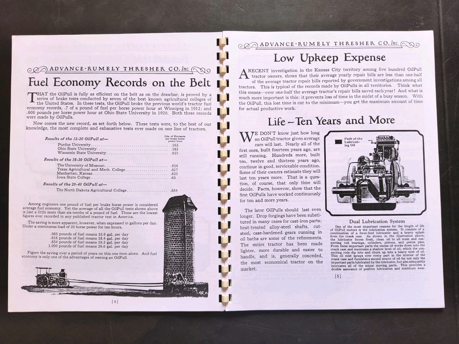 Rumley Oil Pull Tractor Dealer Brochure Owners Manual Print Advertising Reprint