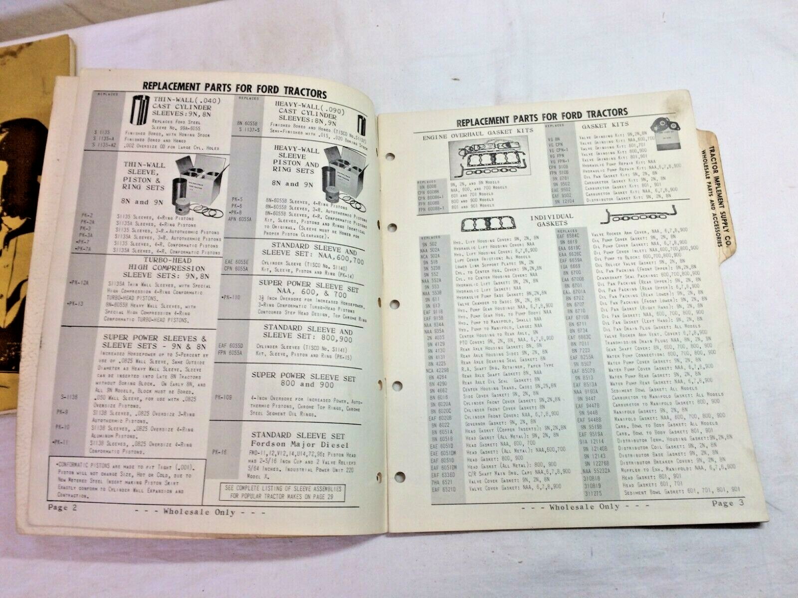 Vtg 1950s TISCO Tractor Implement Ford Massey-Ferguson Repair Parts Catalog