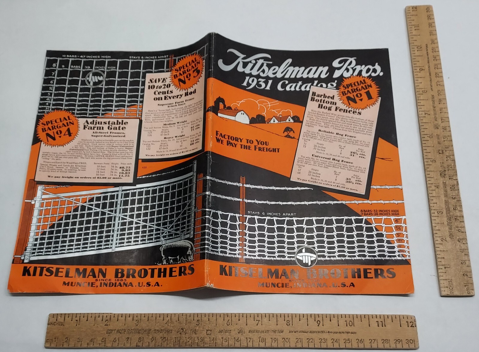 1931 – CATALOG – KITSELMAN BROS. – Fencing / Wire – listing #7378