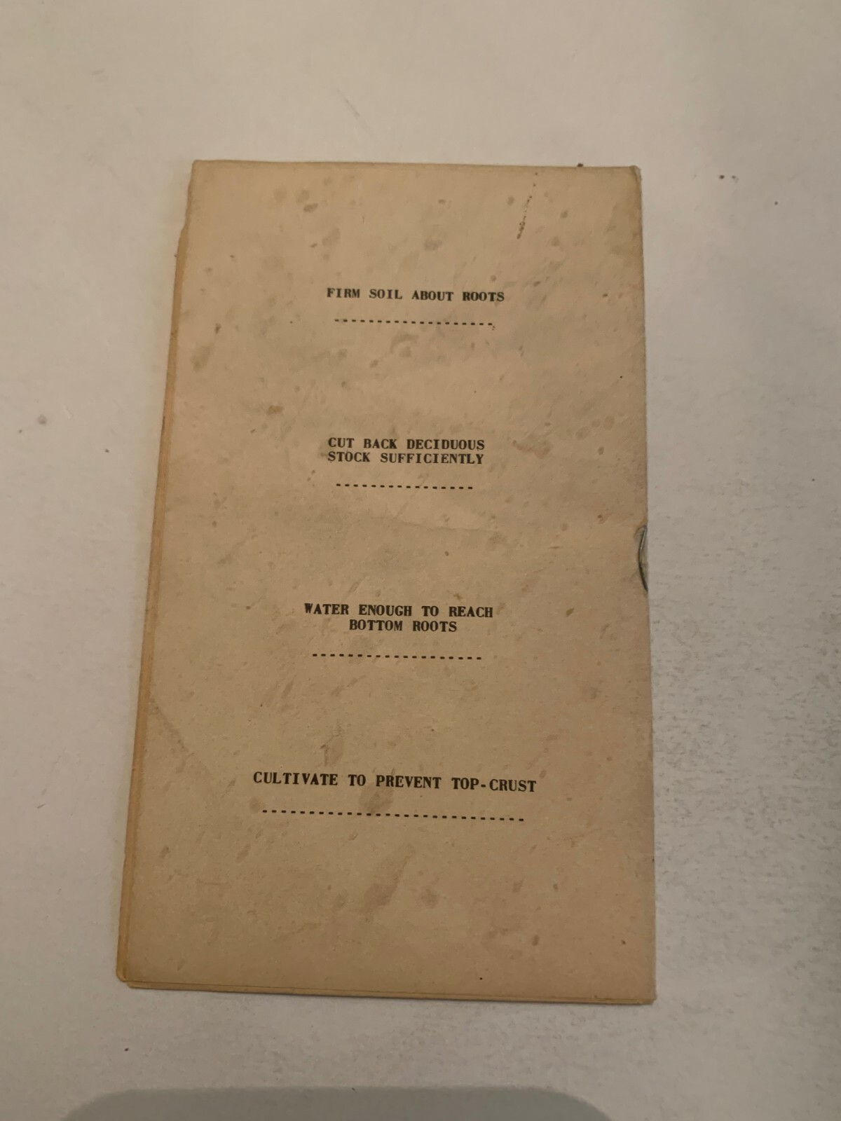 Vintage 1940-1950 Marshall Nurseries How To Plant Booklet