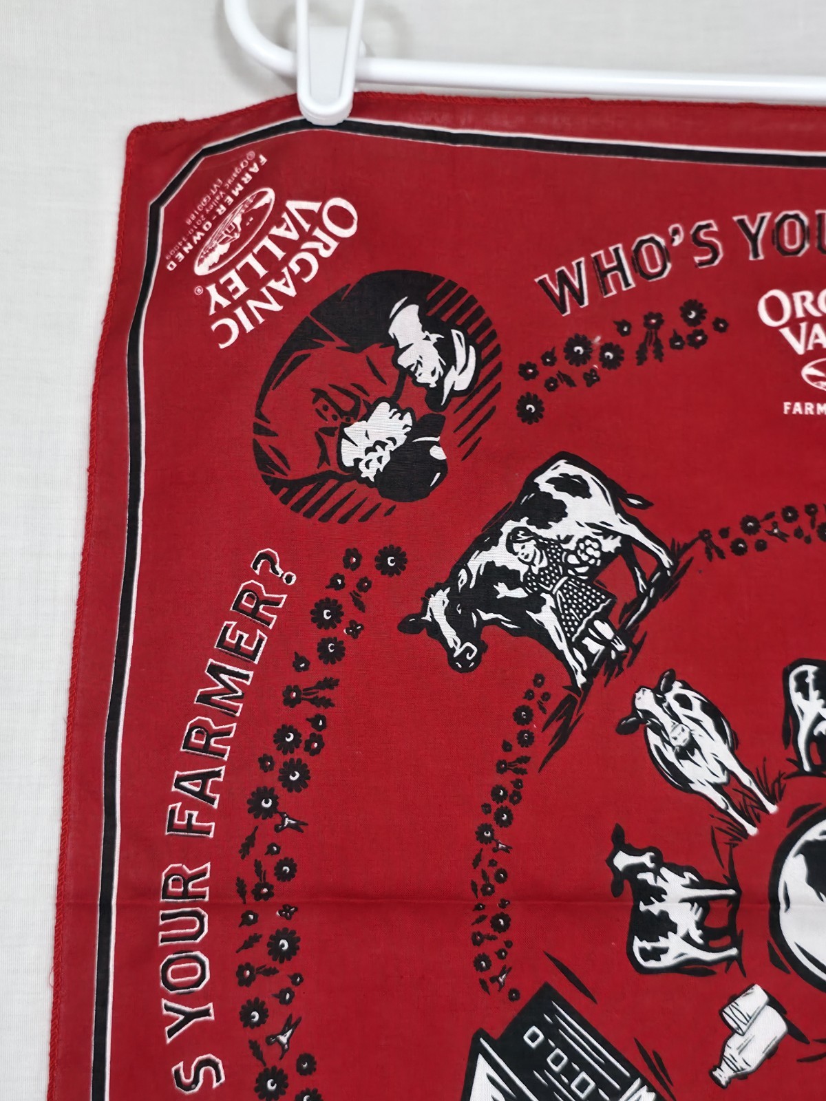 Organic Valley Red Cotton Promo Handkerchief Bandana Hankie « Who&rsquo;s Your Farmer? »