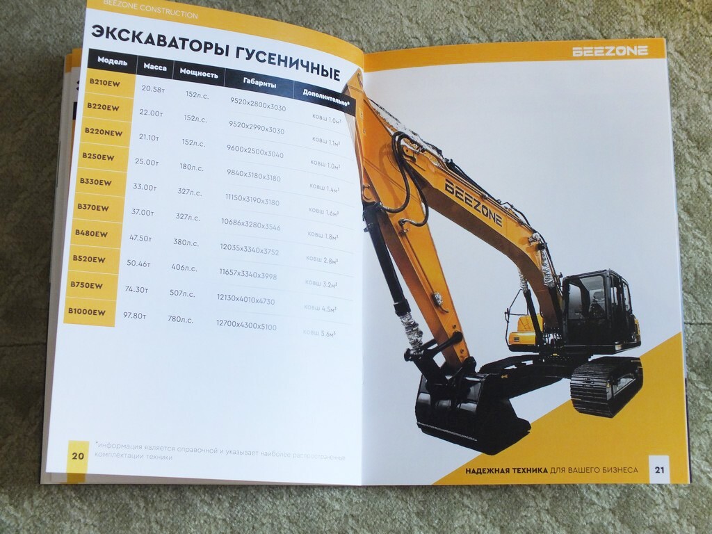 BEEZONE Road Construction Equipment Loader Bulldozer Excavator Brochure 2024