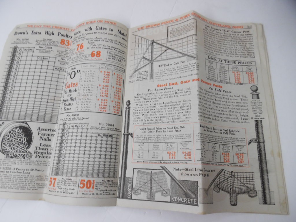 1924 Jim Brown Fence & Wire Co. Catalog Fencing Posts Barb Wire Paint Vintage