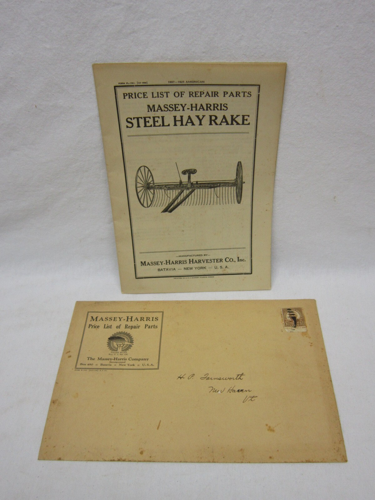 1925 Massey Harris Horse Drawn Implement Parts List Catalog Pre Tractor Vtg Farm