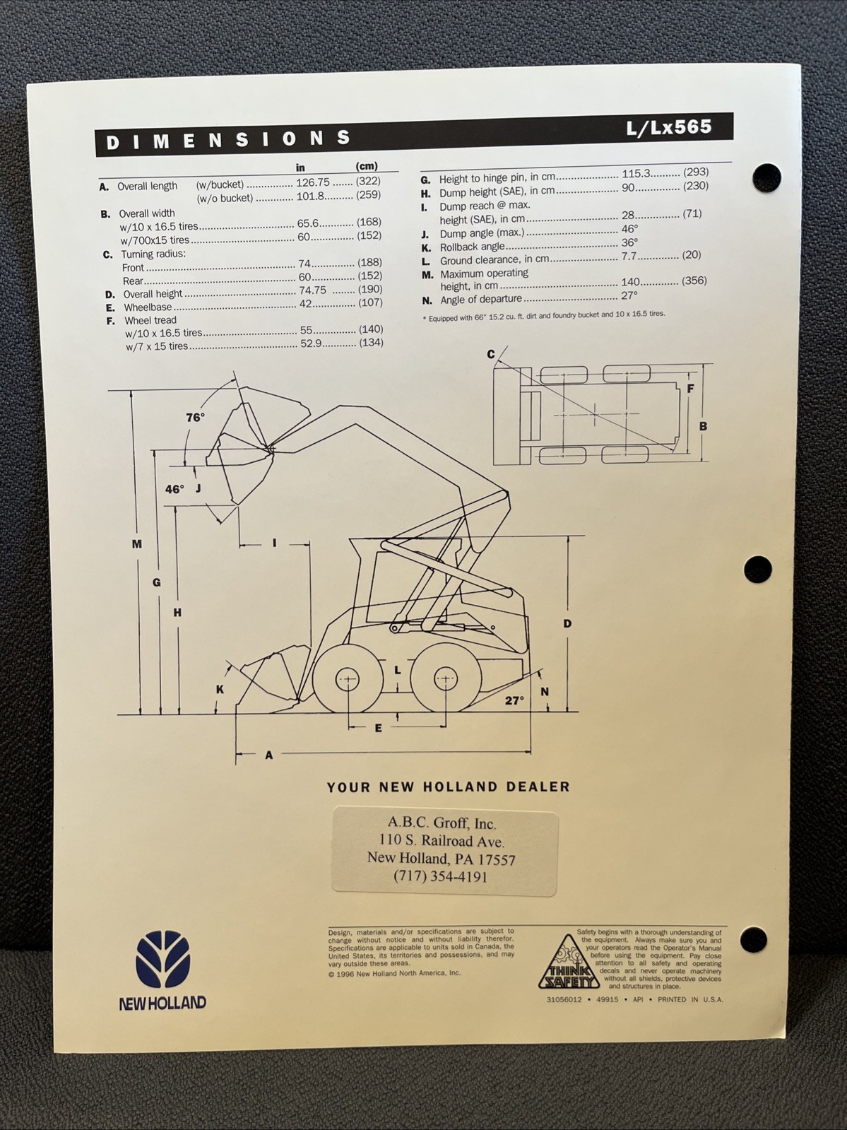 New Holland L/LX565 Sales Brochure