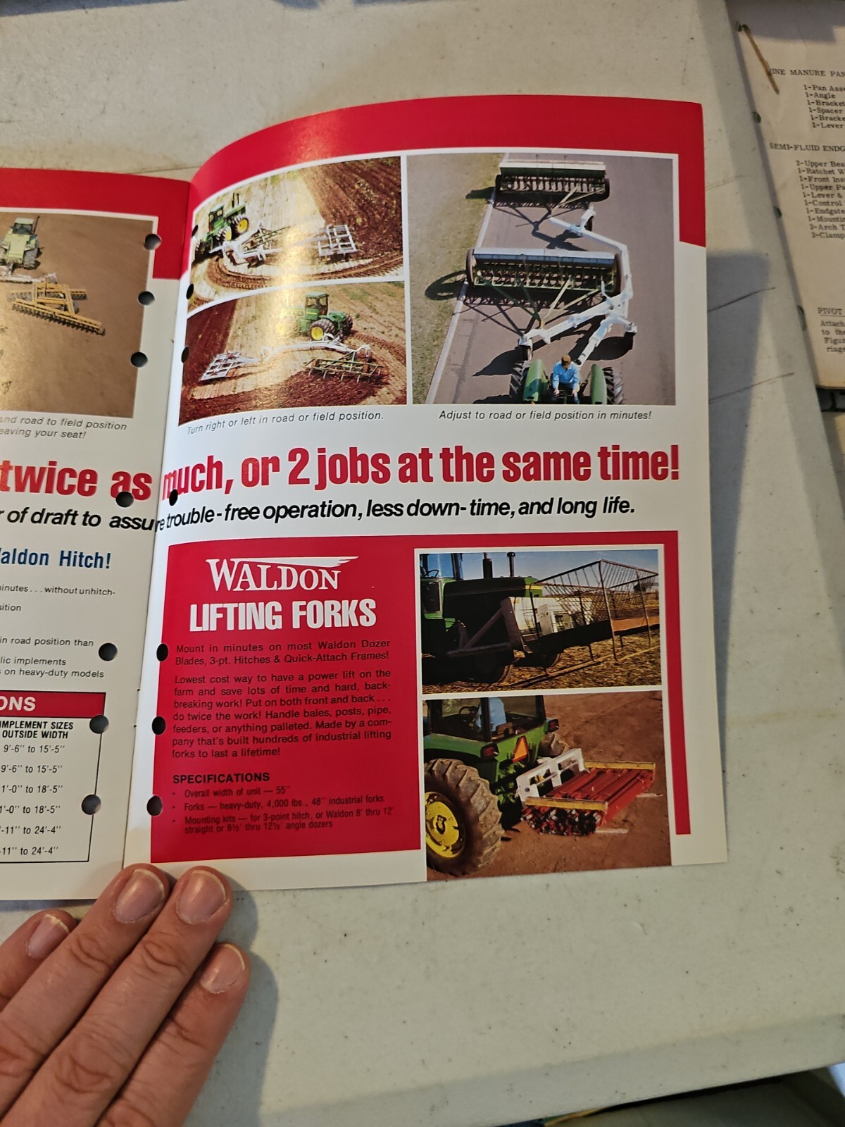 Vintage 1976 Waldon Inc. Farm Equipment Sales Brochure