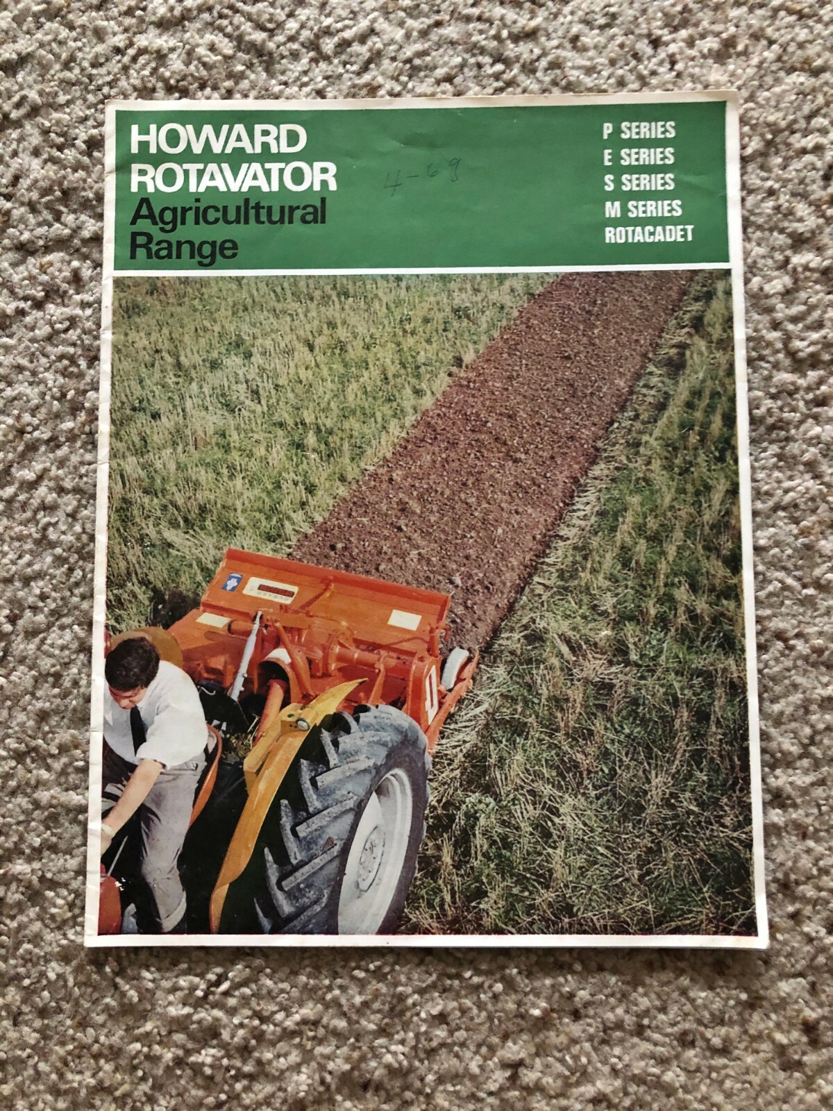 1969 Howard Rotavator range, for farm usage, sales literature.