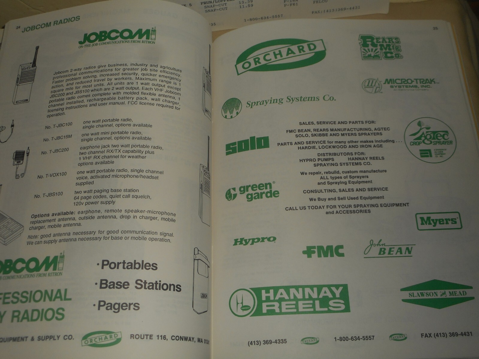 ORCHARD Equipment & Supply Co. 1992 MASTER CATALOG #4 & Rate Sheet APPLE FARMING