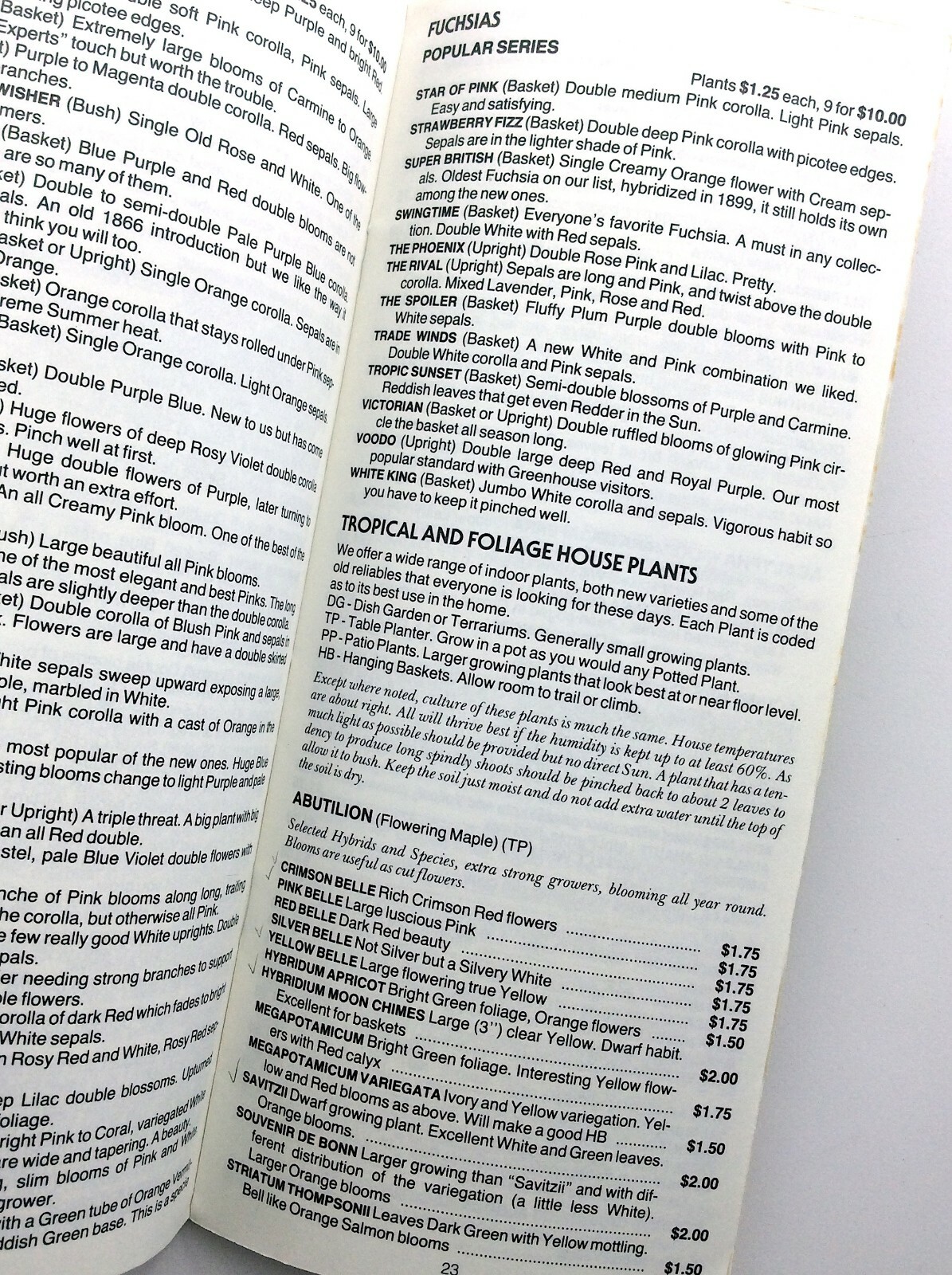Haborcrest Nurseries Seed Handbook Catalogue 1984 Victoria BC P980