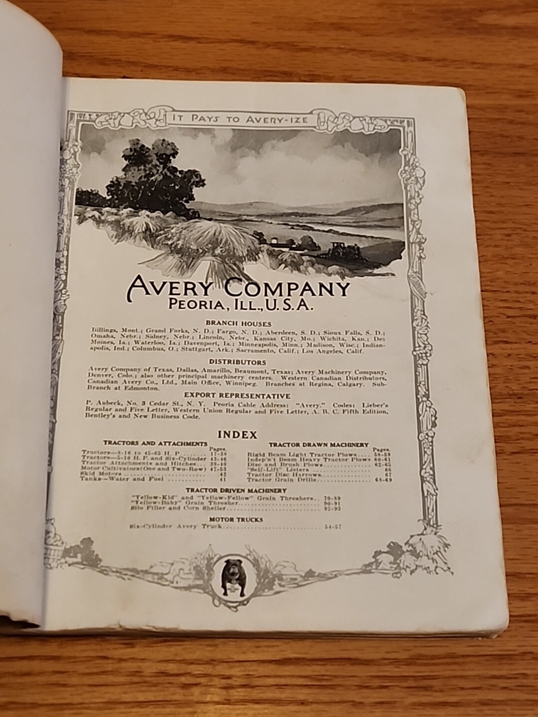 1921 Avery Engine Thrasher Tractor Dealer Catalog Brochure Peoria IL 96 Pages