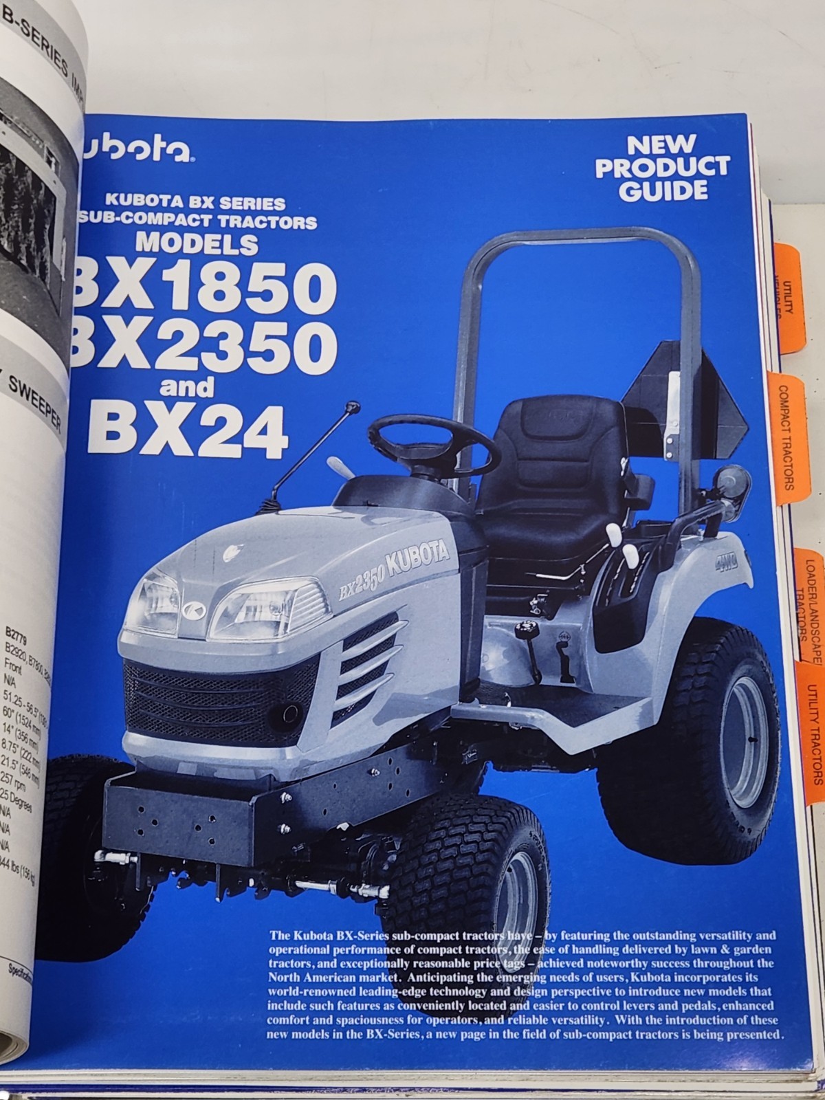 2008 Kubota New Product Guide Dealer Binder Catalogs Brochures Specs