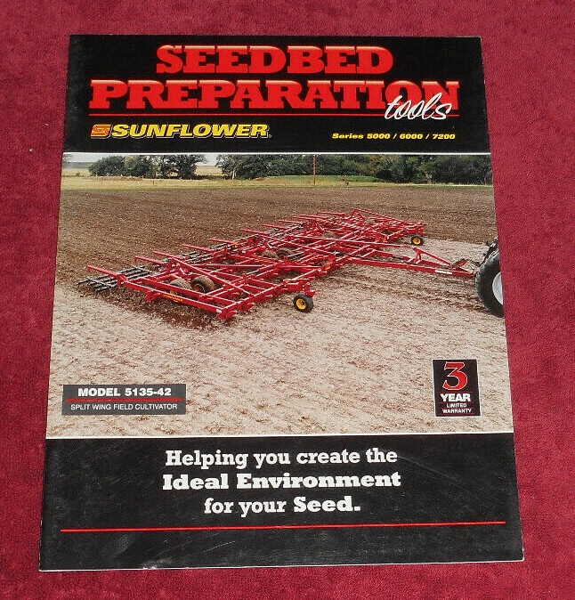2003 Sunflower Seedbed Preparation Tools Series 5000 6000 7200 Brochure Specs