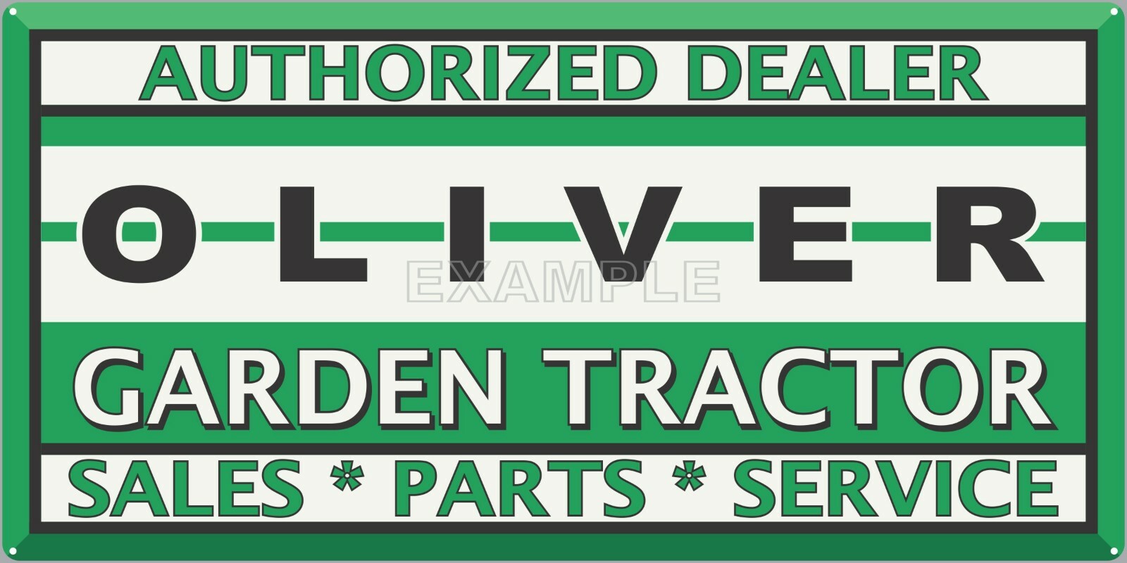 OLIVER LAWN GARDEN TRACTORS DEALER OLD VINTAGE SIGN REMAKE ALUMINUM SIZE OPTIONS