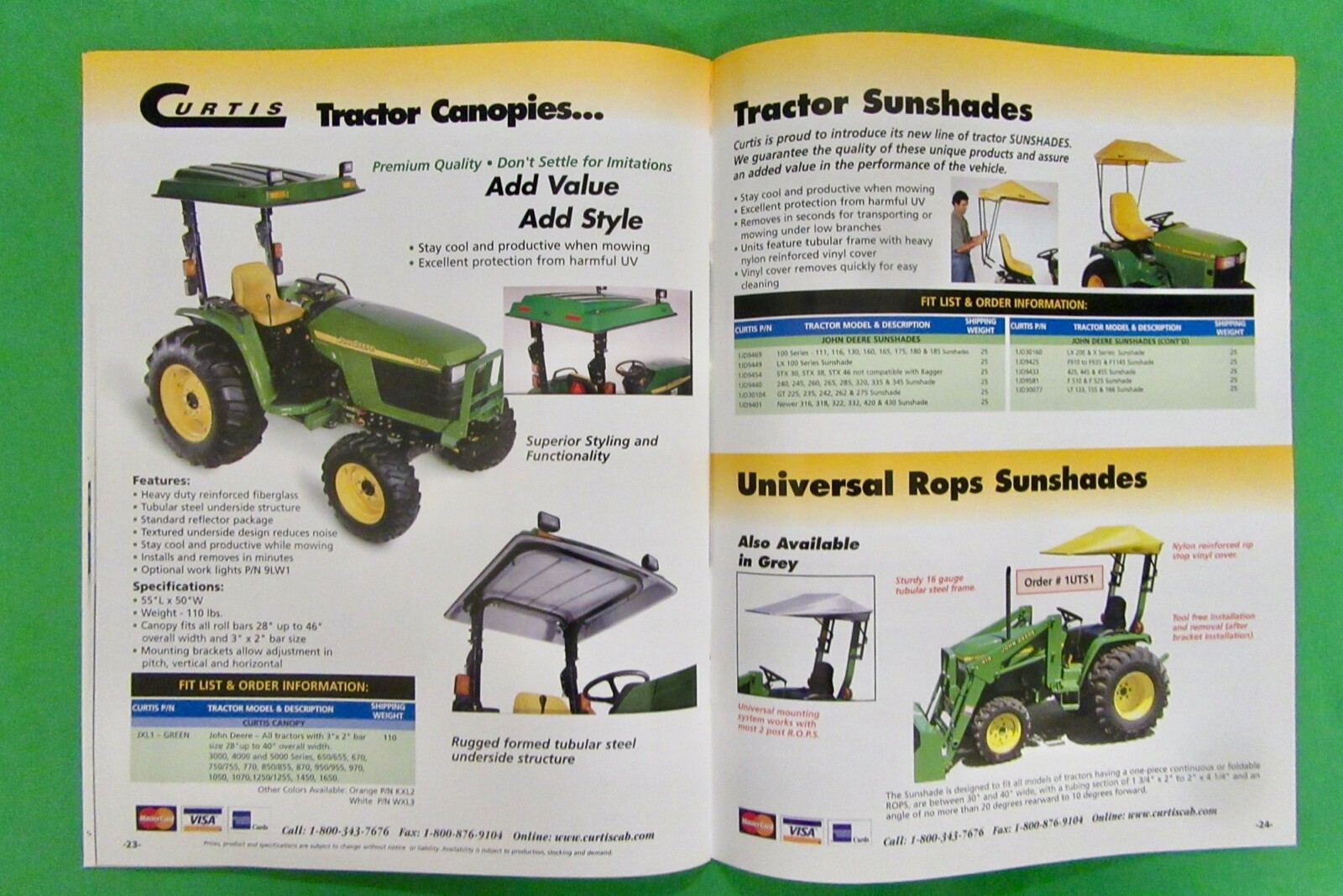Curtis Factory Products Catalog / Focus on John Deere ( Worcester, Maine)
