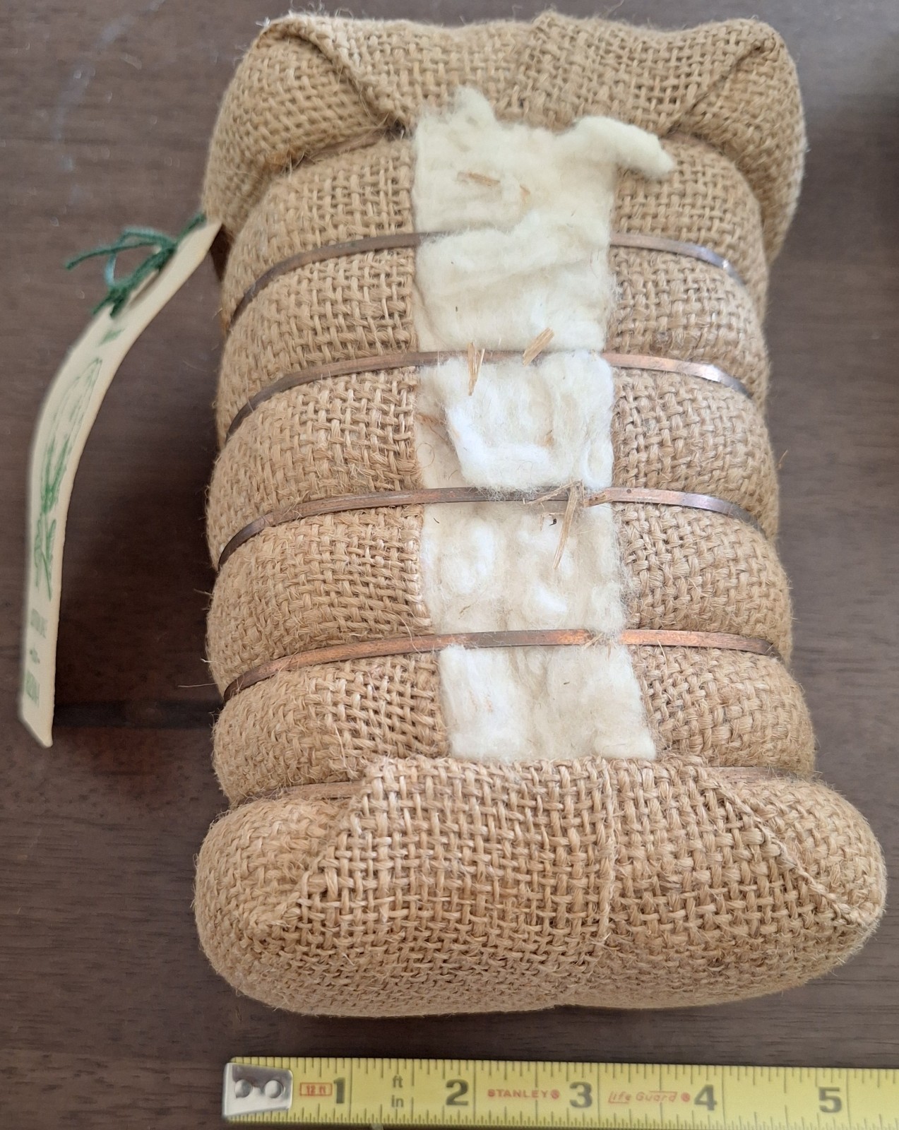 ARIZONA COTTON BALE SOUVENIR-VINTAGE 7&Prime; HIGH WIRE BANDED PIMA COTTON-ADORABLE PC
