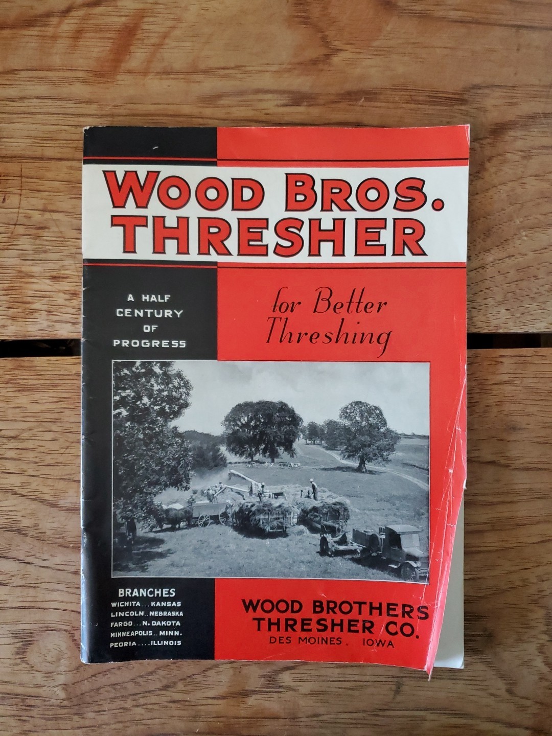 Sales Brochures Wood Brothers Thresher Company Des Moines Iowa grain thrashing