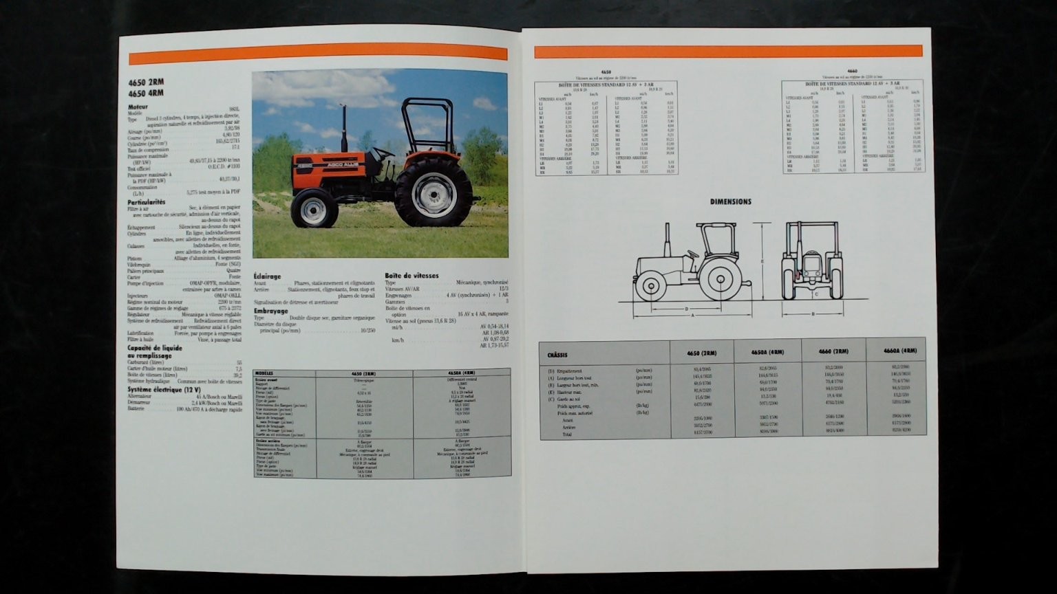 Deutz Allis AGCO 4600 Series Tractor Brochure Vintage Agricultural