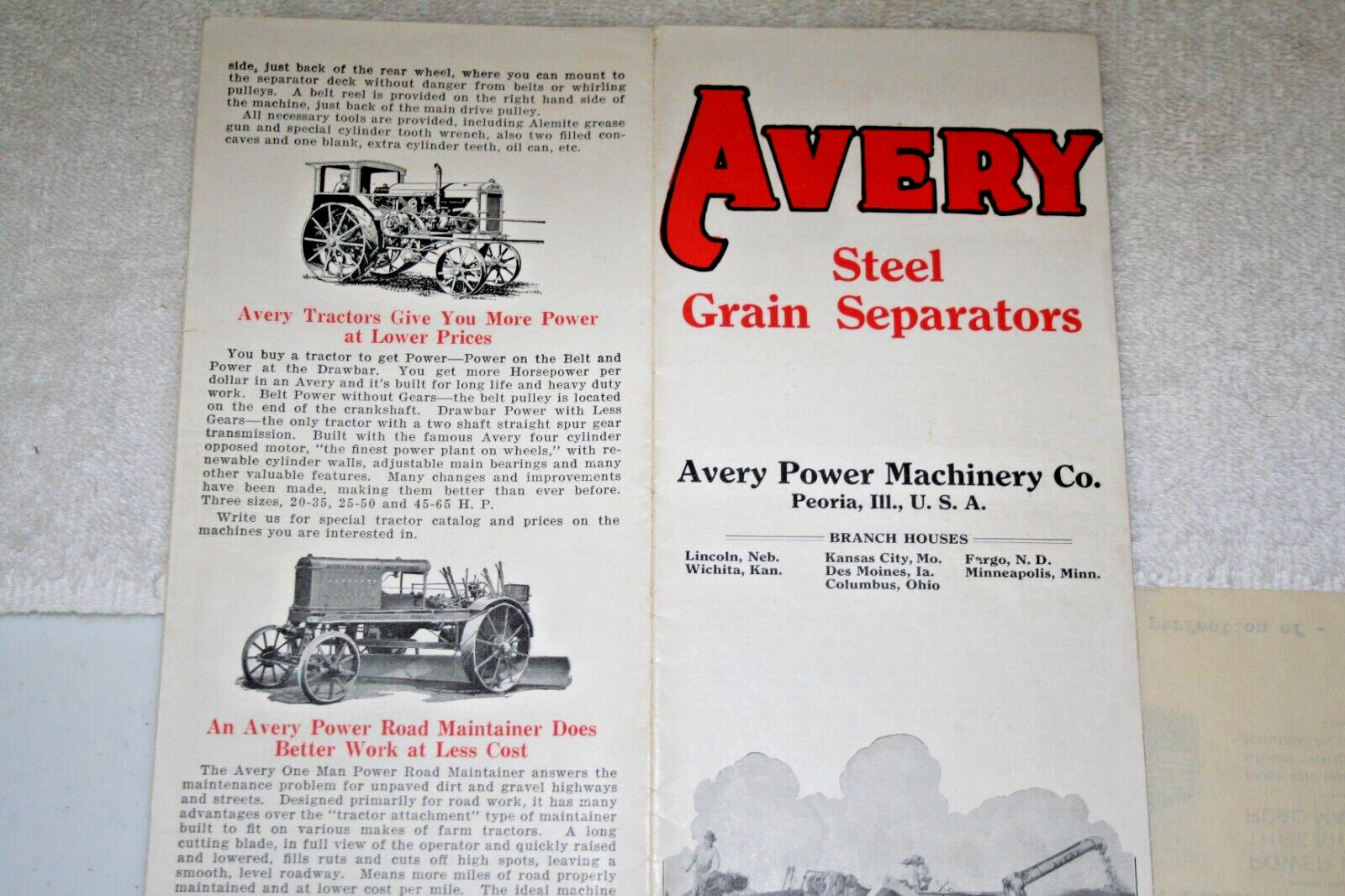 AVERY GRAIN SEPERATOR 1926