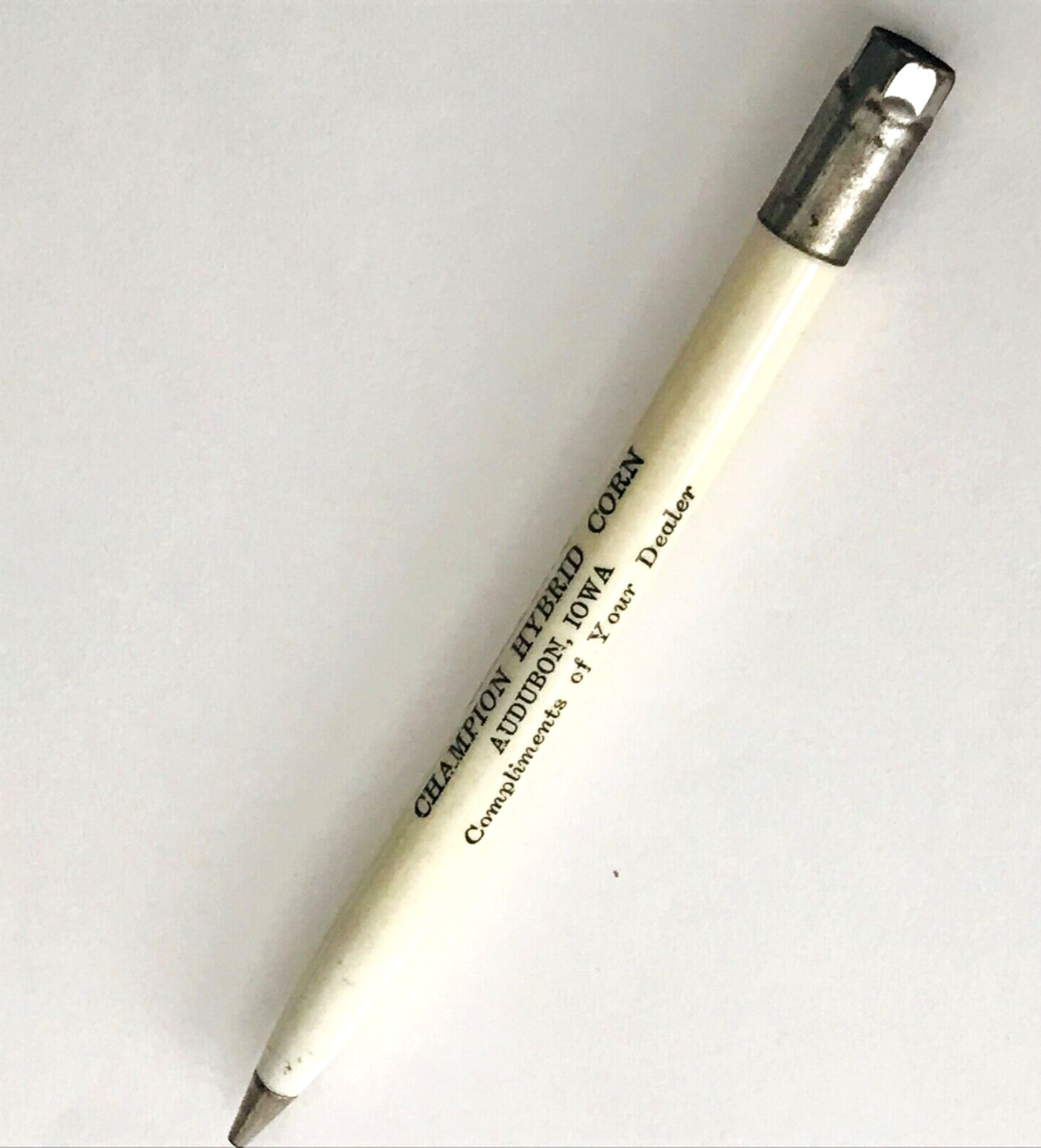 Vintage CARLSON&rsquo;S CHAMPION Hybrid Corn Dealer Audubon Iowa IA Mechanical Pencil
