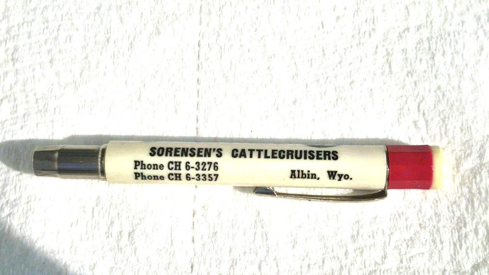 « Sorensen&rsquo;s CATTLECRUISERS * Phone CH 6-2276/3357 * Albin, Wyo. » Bullet Pen