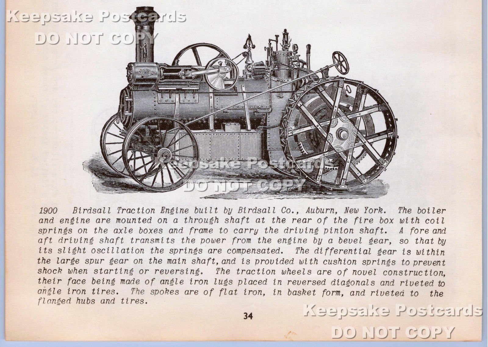 Robinson & Co. and Birdsall Co. IN/NY Steam Traction Engines Vintage Print Ad