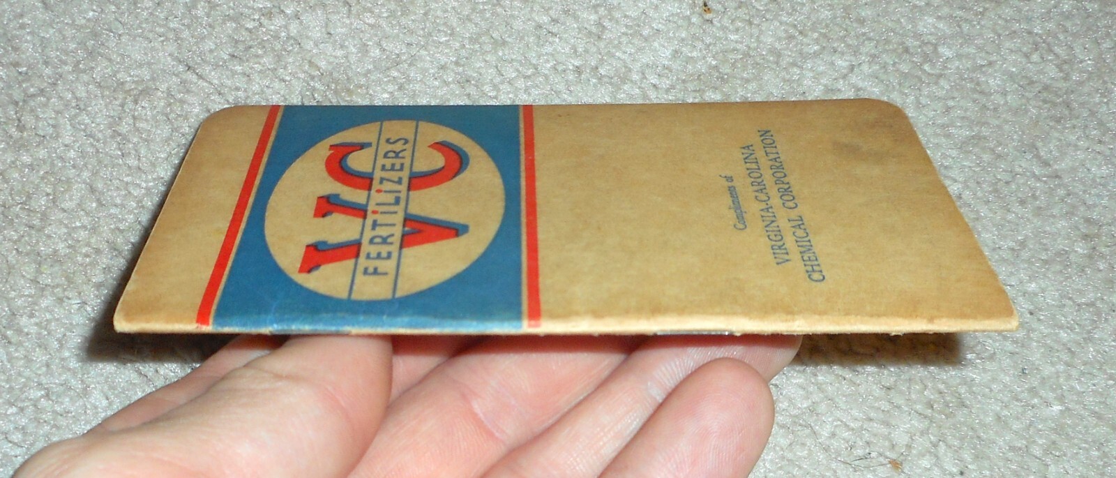 1935 Vc Fertilizers Virginia Carolina Chemical Corp Notepad Advertising Brochure