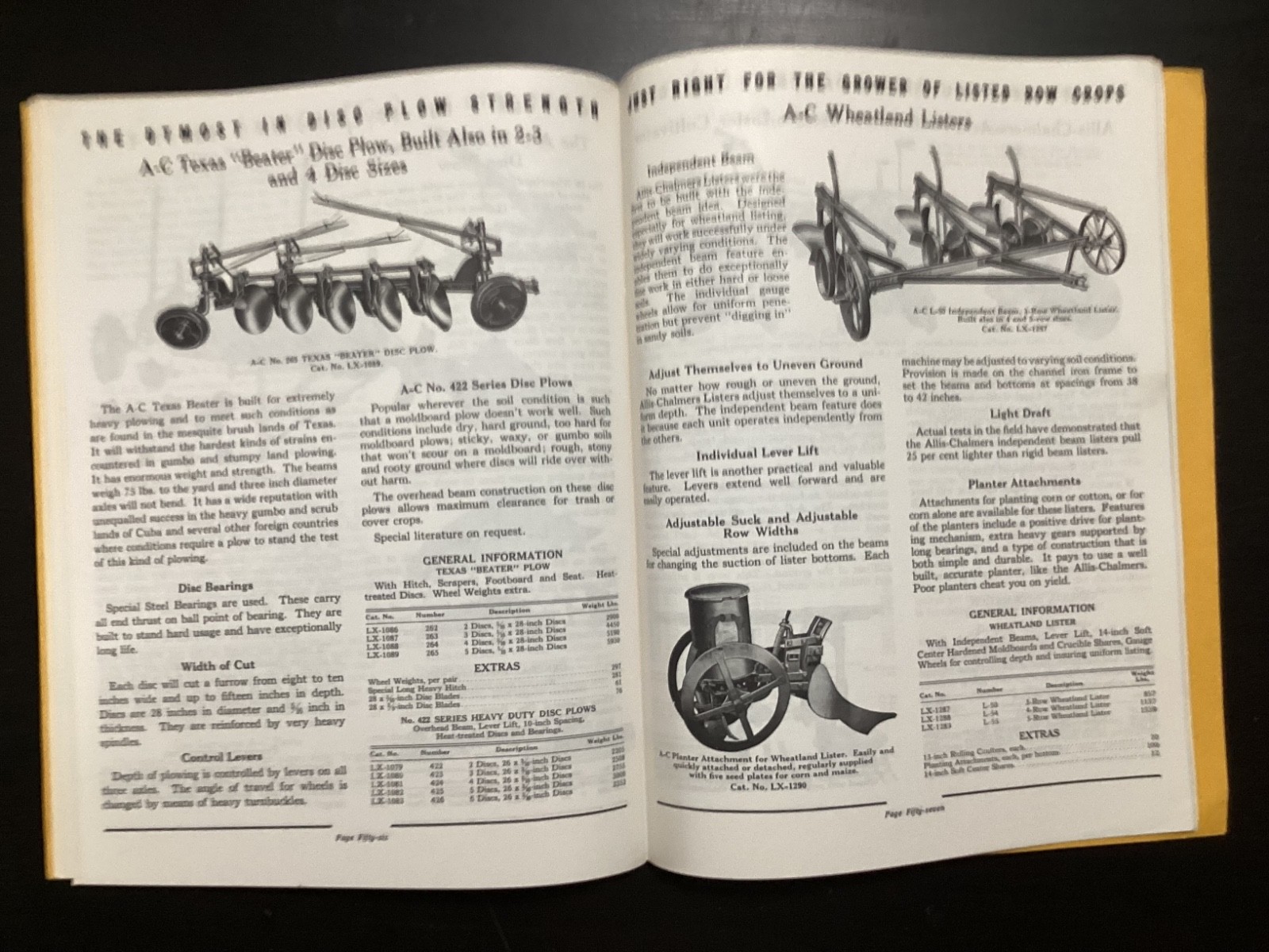 VINTAGE ALLIS CHALMERS #35 TRACTOR EQUIPMENT CATALOG BROCHURE