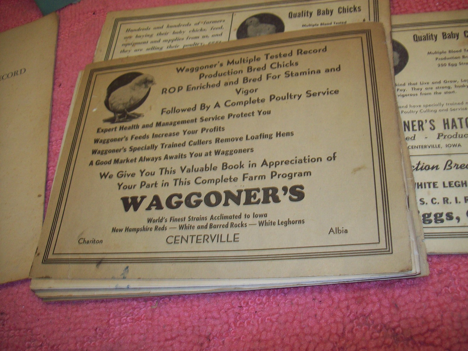 Vintage Lot 1940s 1950s 1960s FHA FSA Farm Record Book, Standard Oil, Waggoners