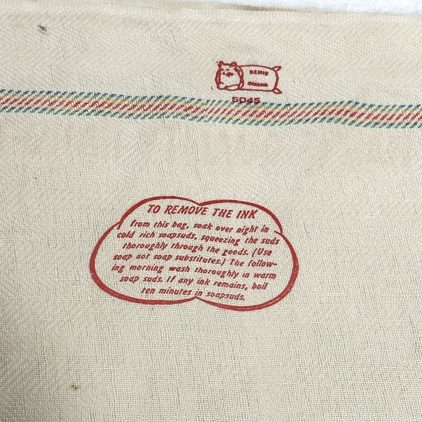 Vintage Feed Sack FARMCRAFT FEEDS, INC DES MOINES IOWA 100 LB