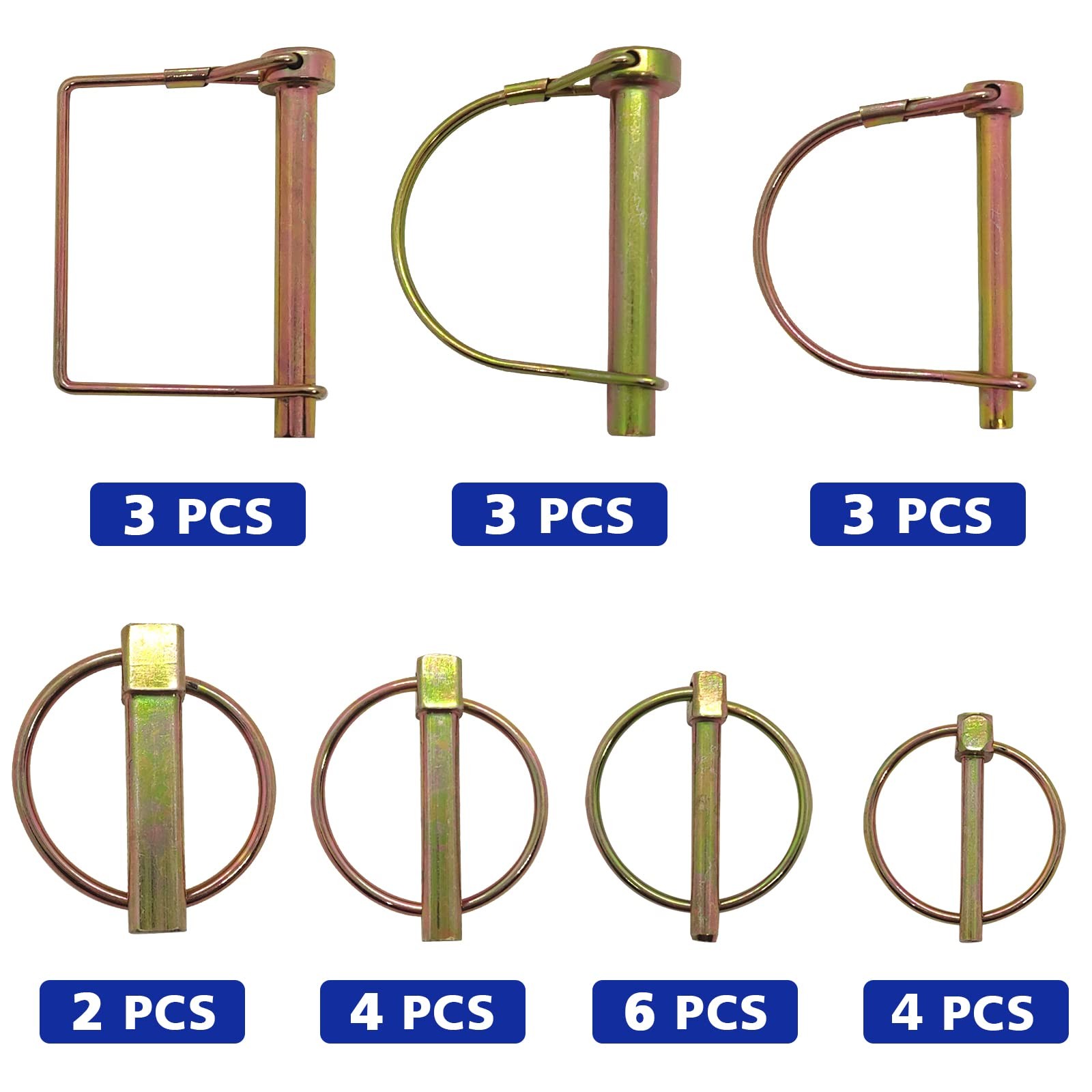 Hitch Pin Clip Pins 119Pcs – Linch and PTO Pins for Trailers Tractors Trucks …