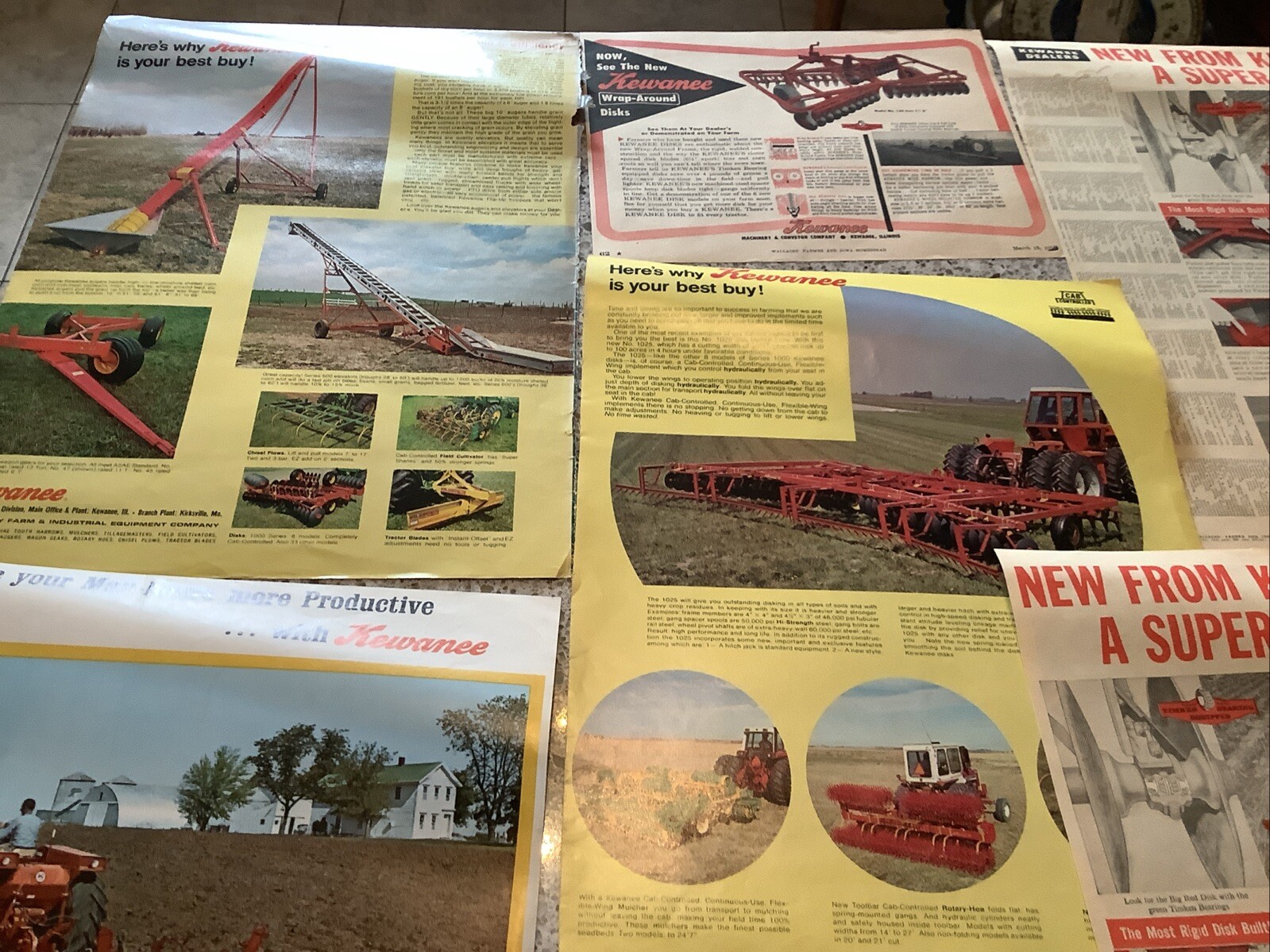Lot 18 Kewanee Farming Agricultural Advertisement Tractor Farm Print Ads 1950-70