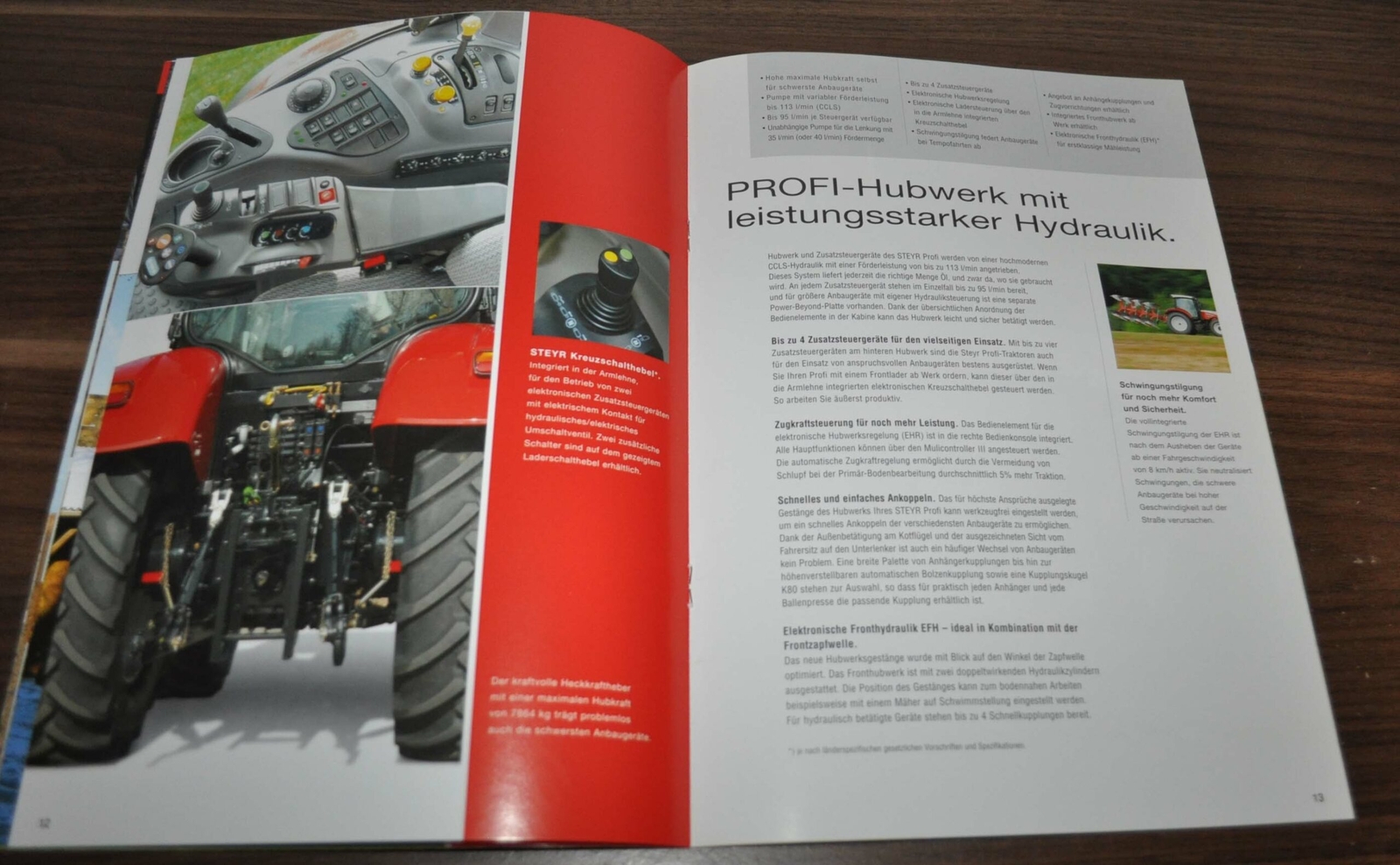 Steyr Profi 4110 4120 4130 6115 6125 6140 Tractor Brochure Prospekt
