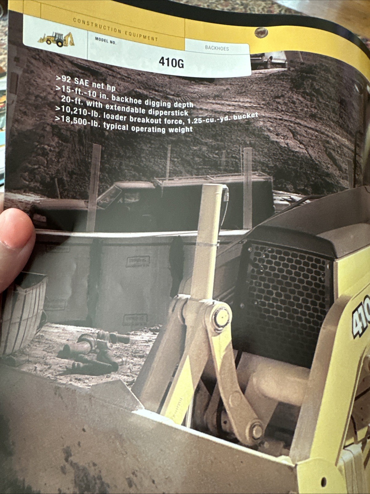 John Deere 310G 310SG 410G Backhoe Construction Diagrams Sales Brochure 04-04