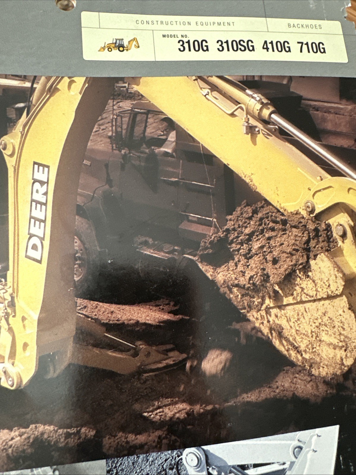 John Deere 310G 310SG 410G Backhoe Construction Diagrams Sales Brochure 04-04