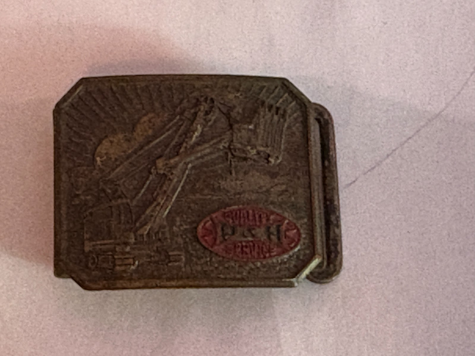 Die Cast P&H Heavy Equipment Belt Buckle Harniscfhfeger
