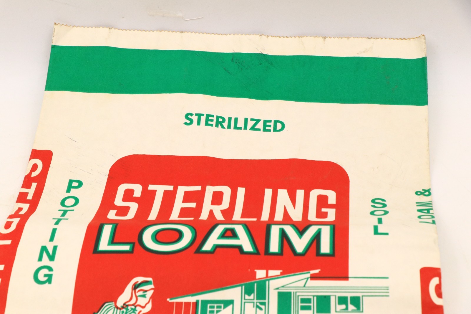 Vintage Sterling Peat Co. Mass MA Loam Bag 25 lb Unused Advertising Lot Of 2
