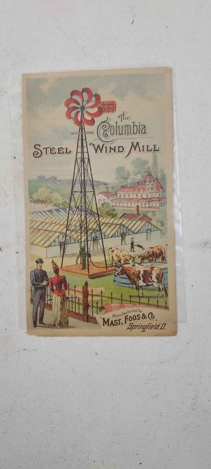 Vintage Columbia Steel Windmill Ad