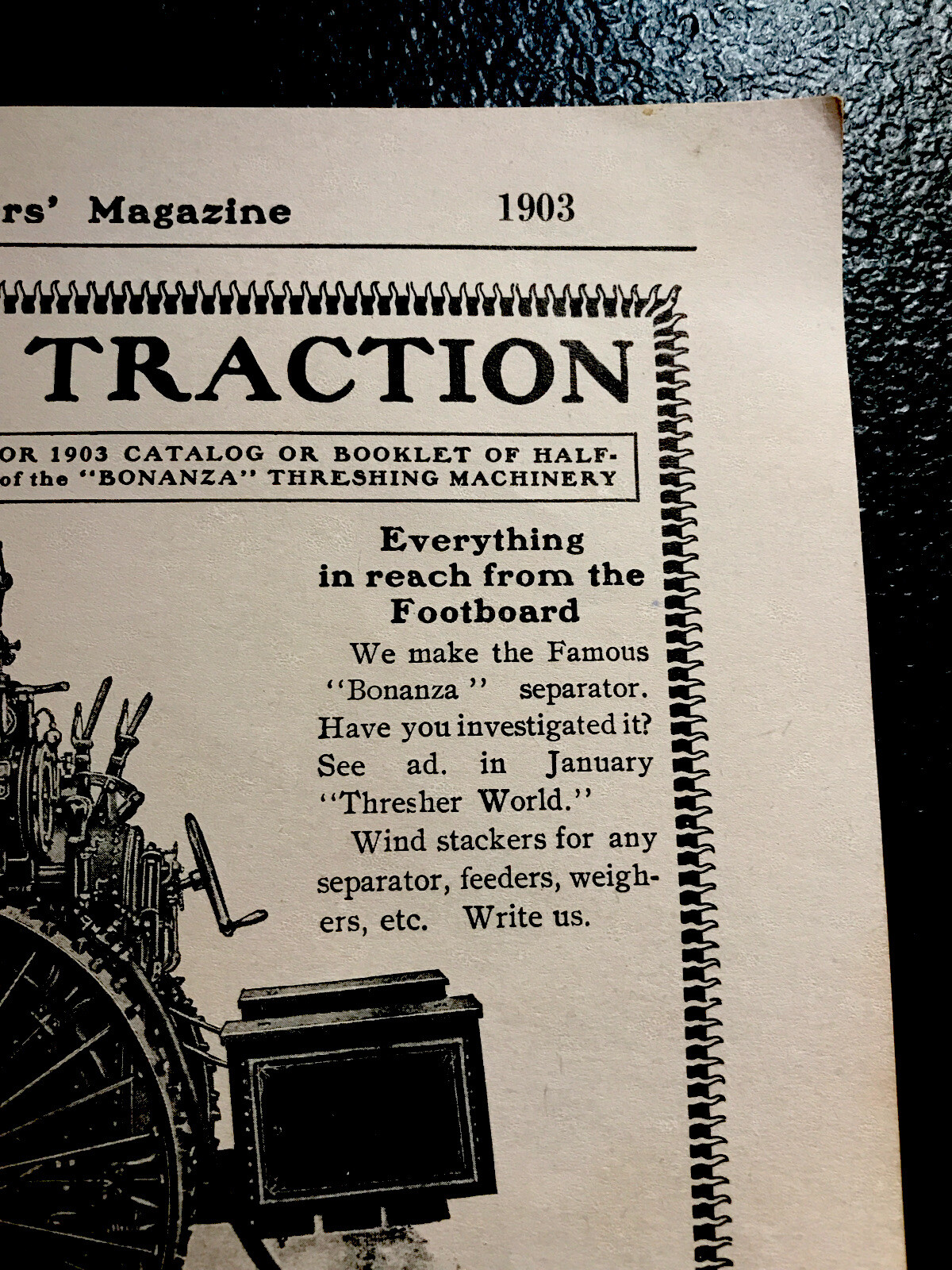 1903 Robinson Traction Engine Farm Implements Advertising – Richmond – Indiana