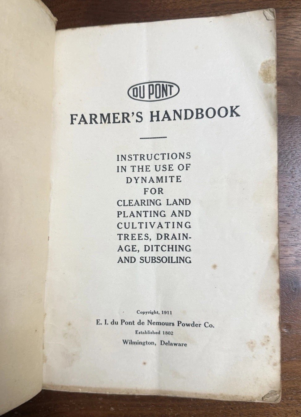 1911 Du Pont The Farmer’s Handbook Of High Explosives Catalog