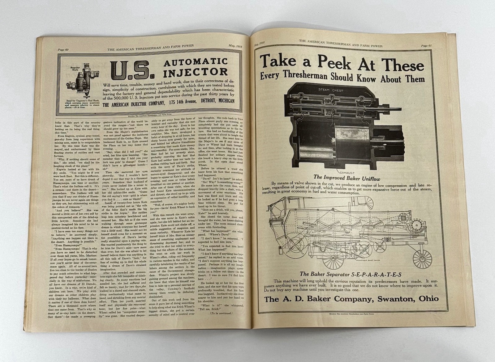 The American Thresherman & Farm Power MAGAZINE May 1918 MADISON, WIS.