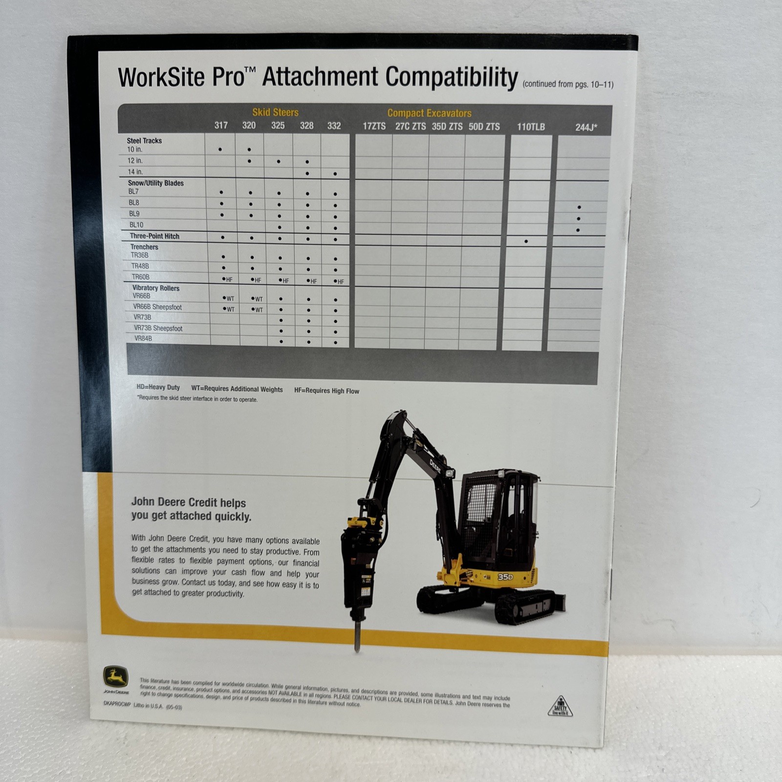 John Deere Commercial Worksite Products Attachments Brochure