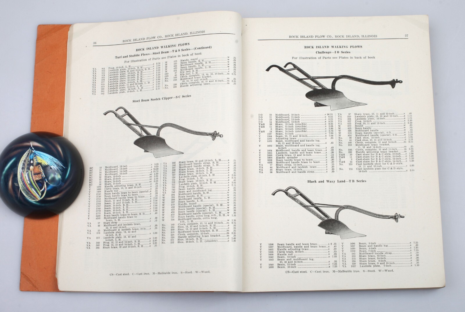 Vintage 1920 Rock Island Plow Repair Catalog No. 60