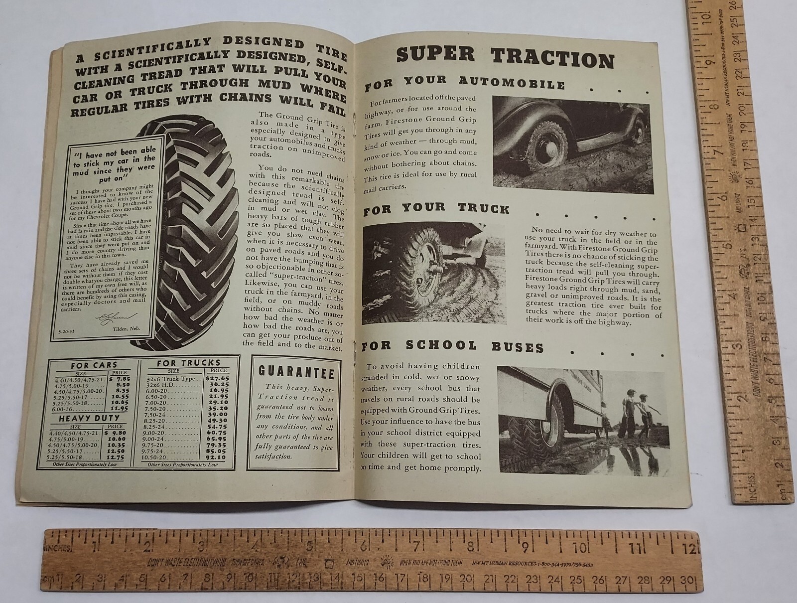 1935 – Firestone CATALOG – TIRES – AUTO SUPPLIES For FARM USE – listing #7373