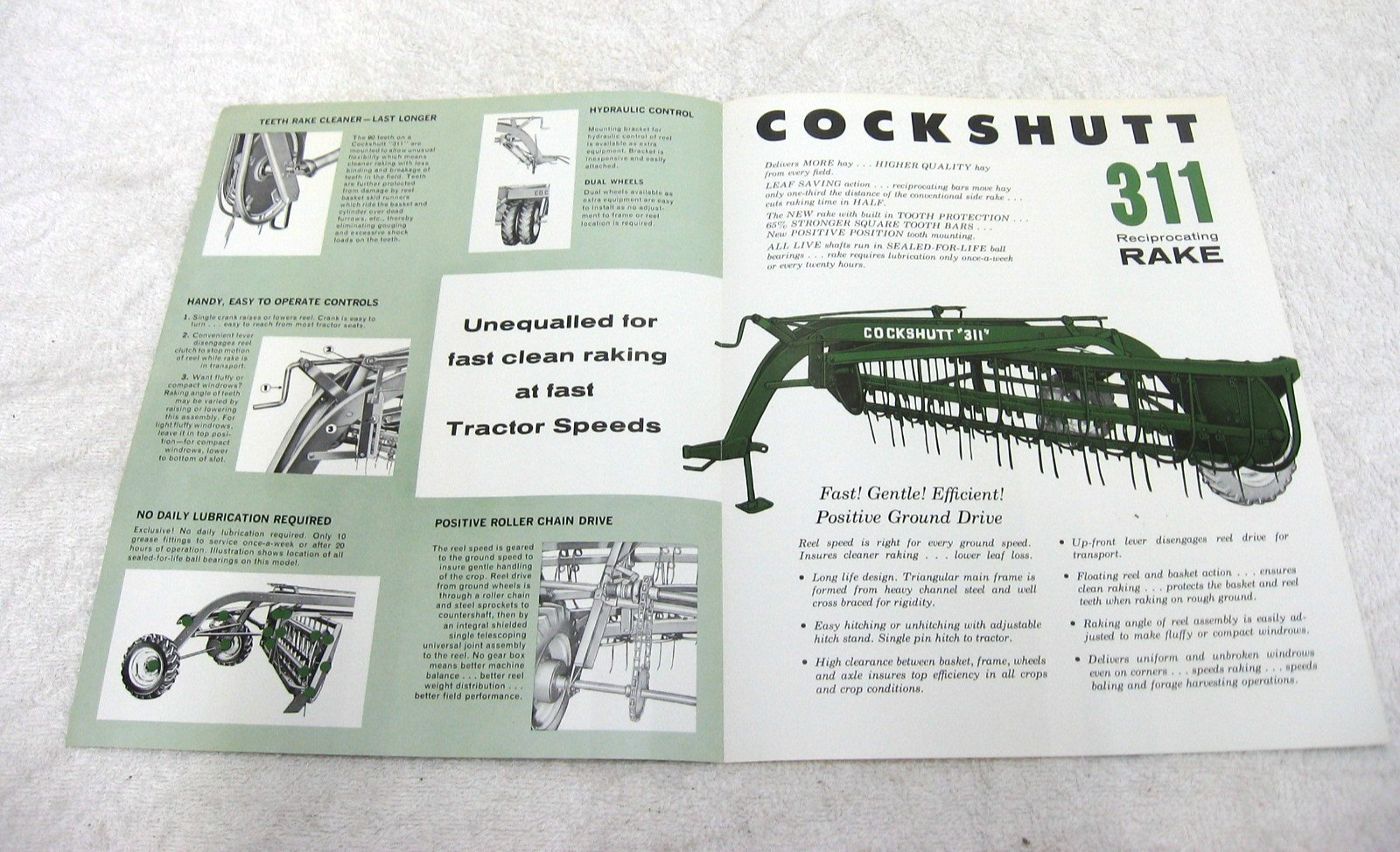 VINTAGE 1963 COCKSHUTT TRACTOR 311 RAKE BROCHURE ORIGINAL