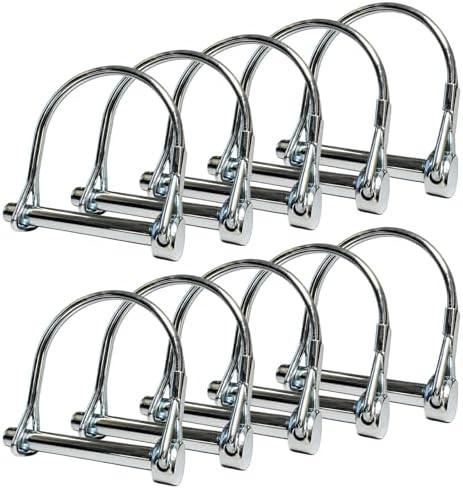 10 Pack, Trailer Coupler Pin and Locking Pin, 2-1/8&Prime;x1/4&Prime; Trailer Hitch Pin, Hea