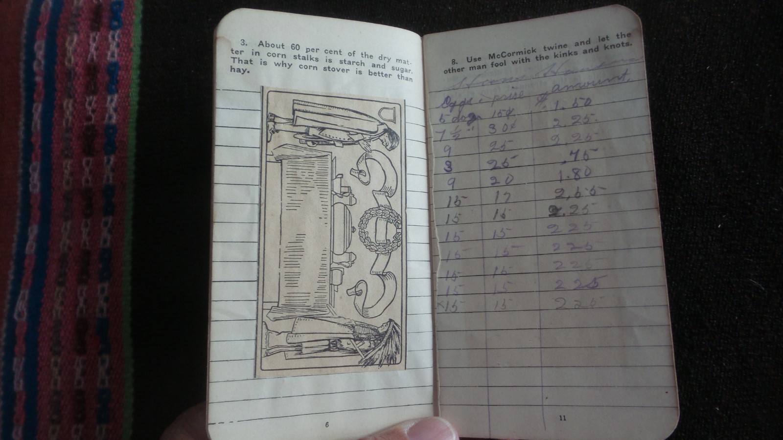 1905 MCCORMICK HARVESTING MACHINES Pocket MEMO Used