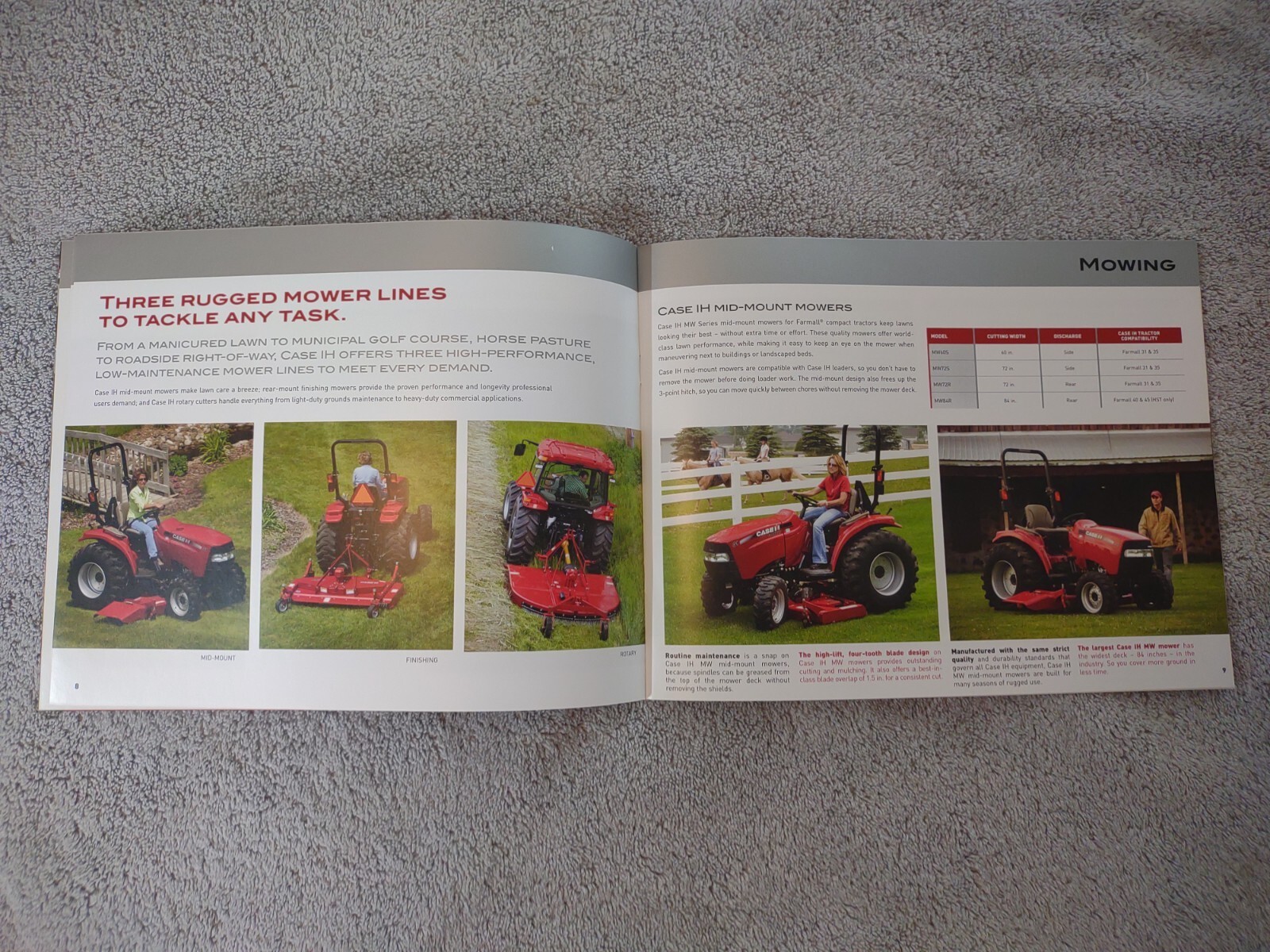 Case IH Loaders And Implements Sales Brochures. Lot Of 6. Copyright 2009.