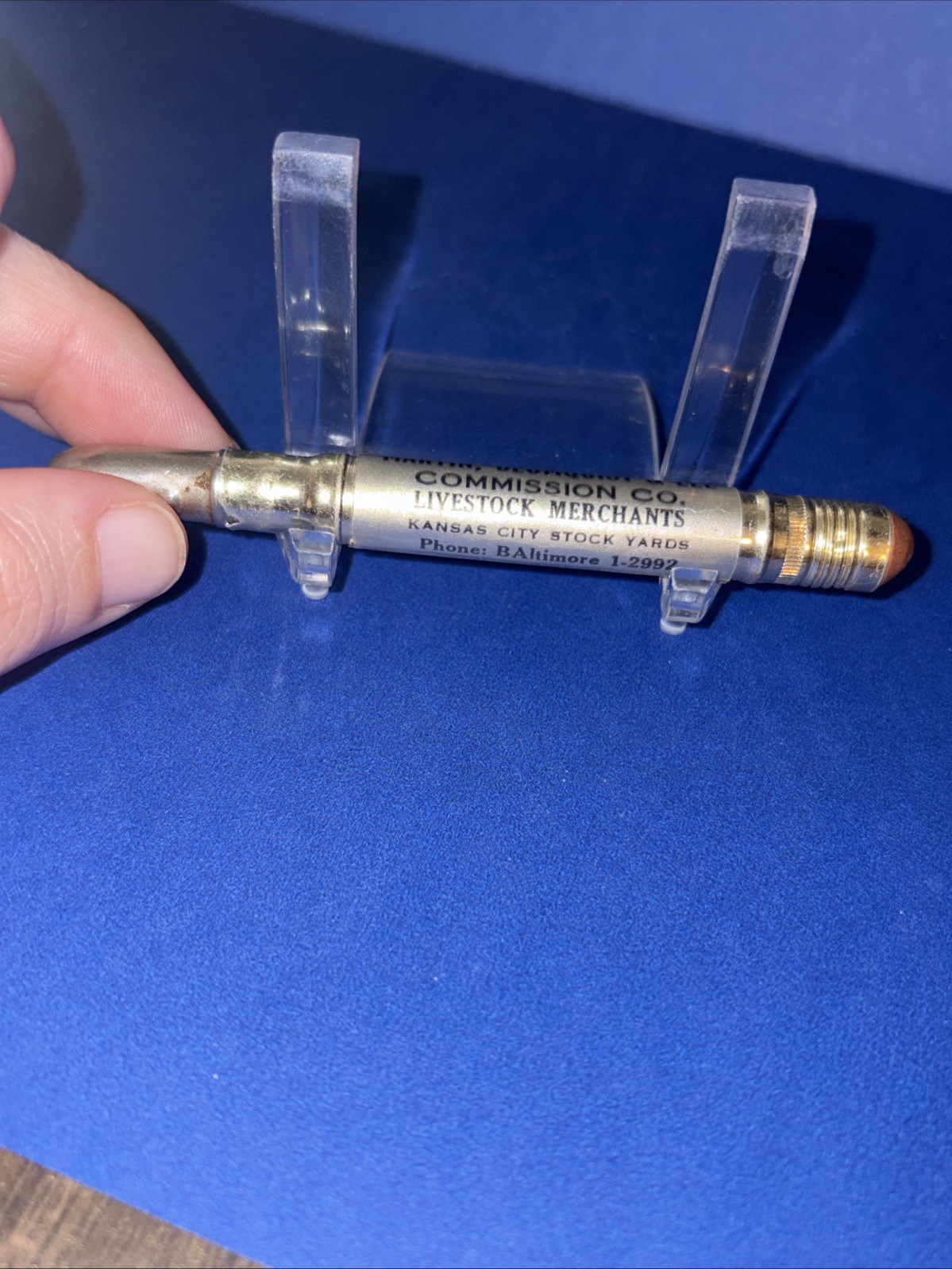 Martin Blomquist & Lee Livestock Merchants Kansas City Stockyards Bullet Pencil