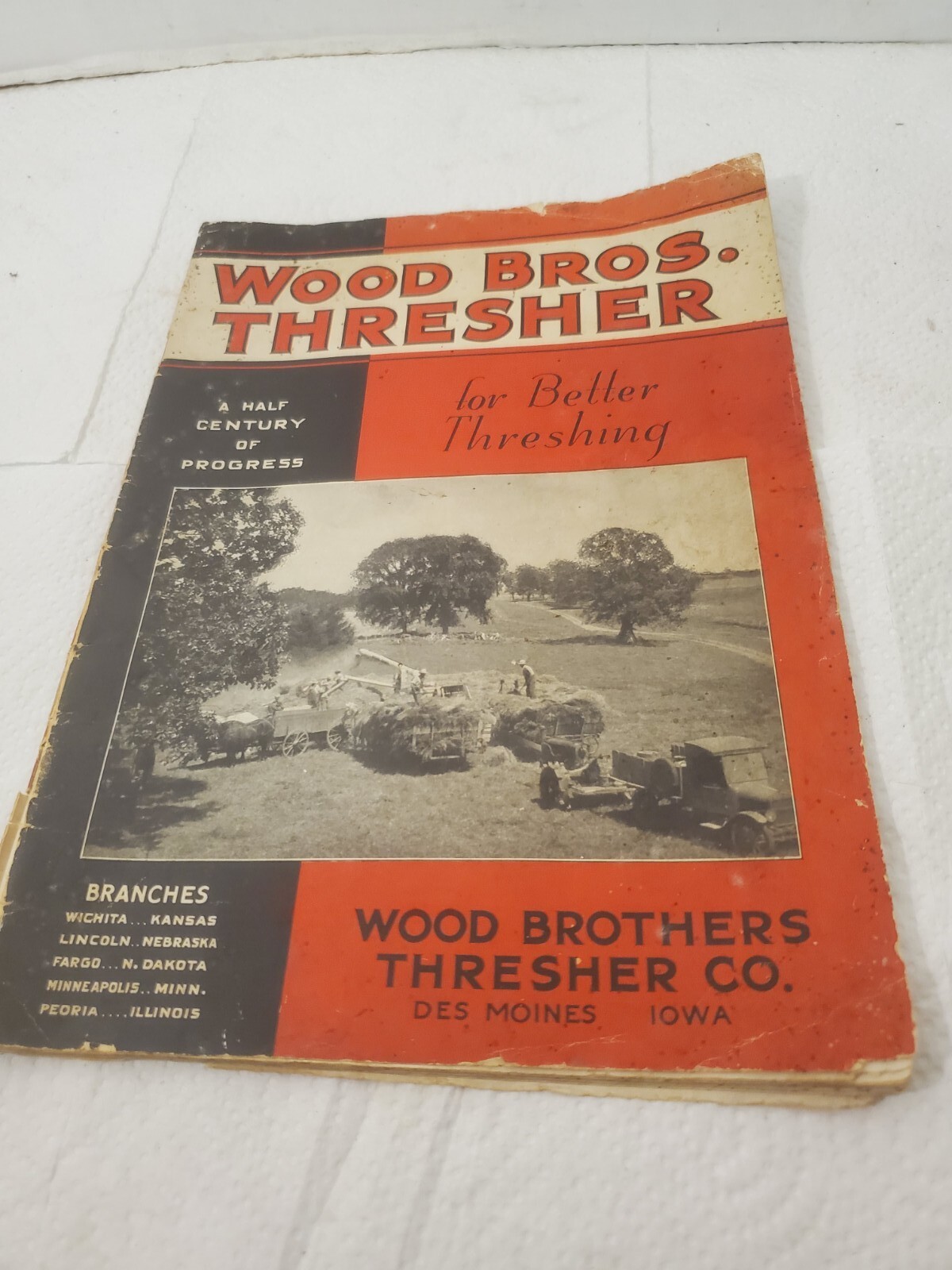 Sales brochure wood Brothers thresher company des moines iowa grain thrashing