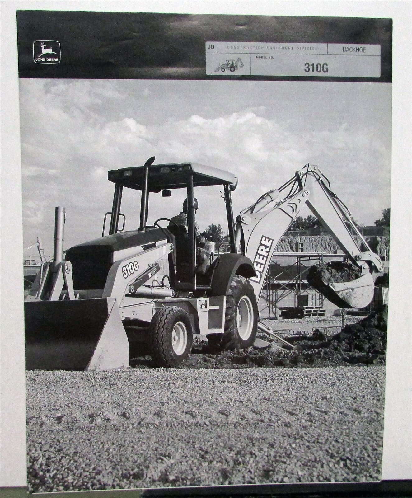 2001 John Deere 310G Backhoe Specifications Construction Sales Brochure